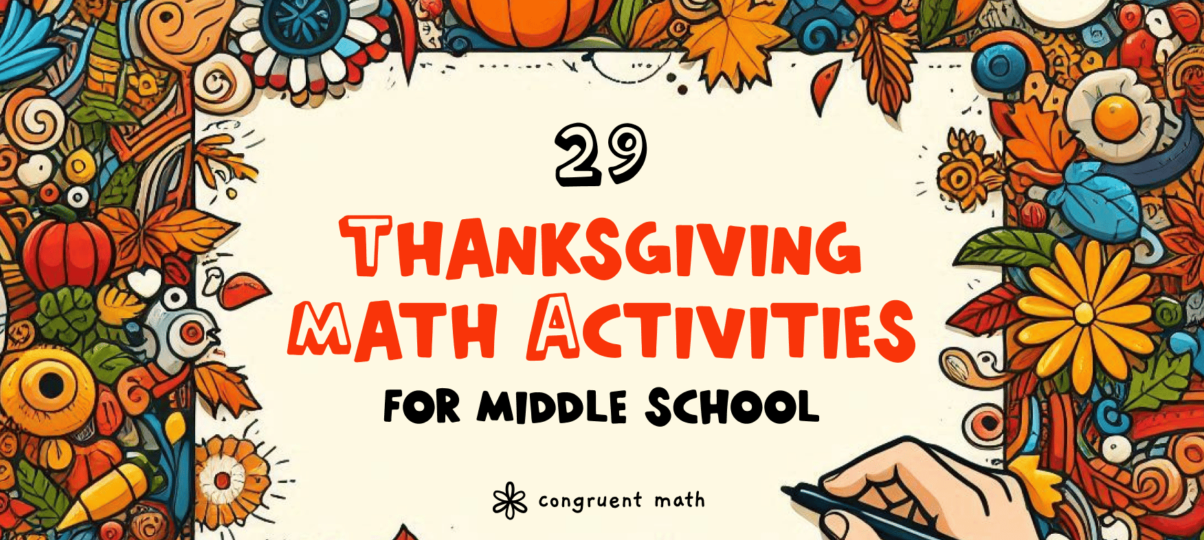 Thanksgiving Math Activities - Digital and Print Activities for Middle School Math