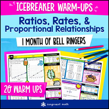 Ratios, Rates, Proportional Relationships 7th Grade Warm Ups Bell Ringers CCSS